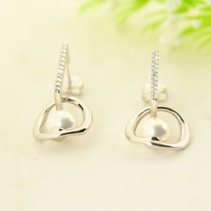 Lumendrop Rhodium Earrings