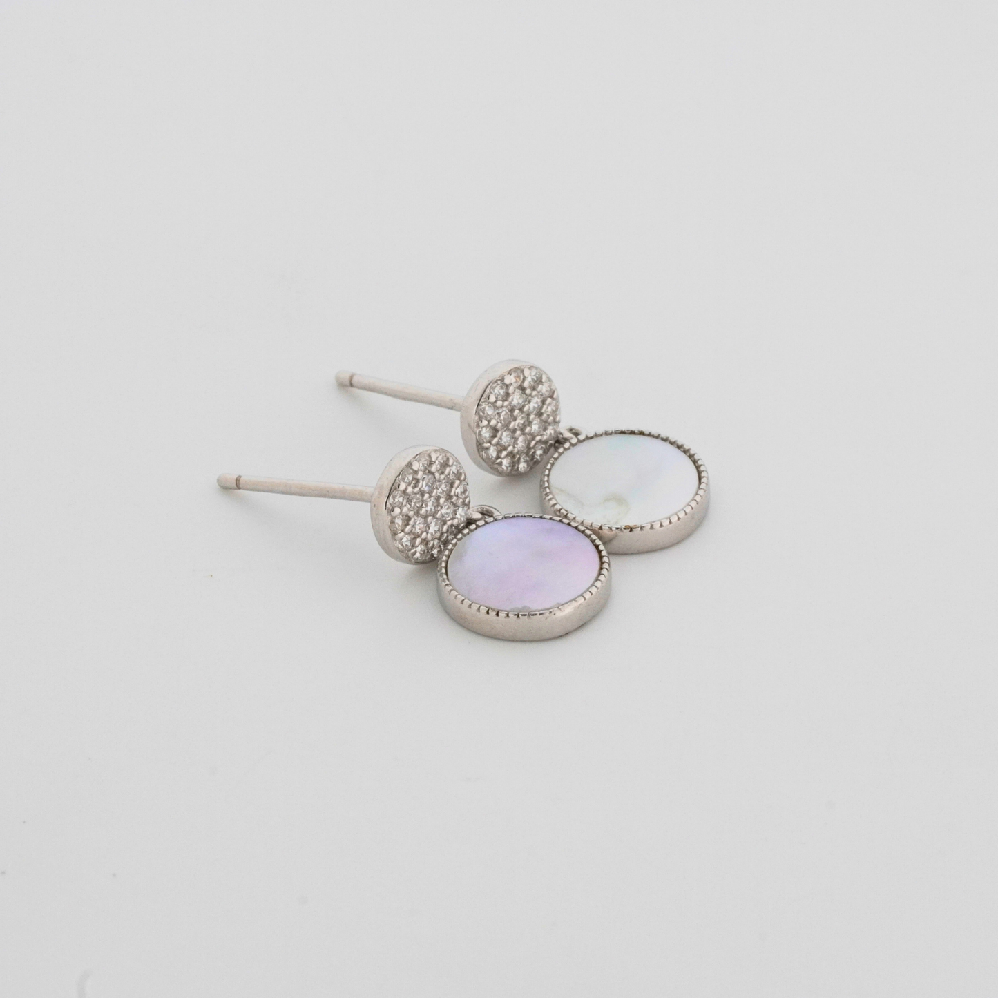 Lunette Rhodium Earrings