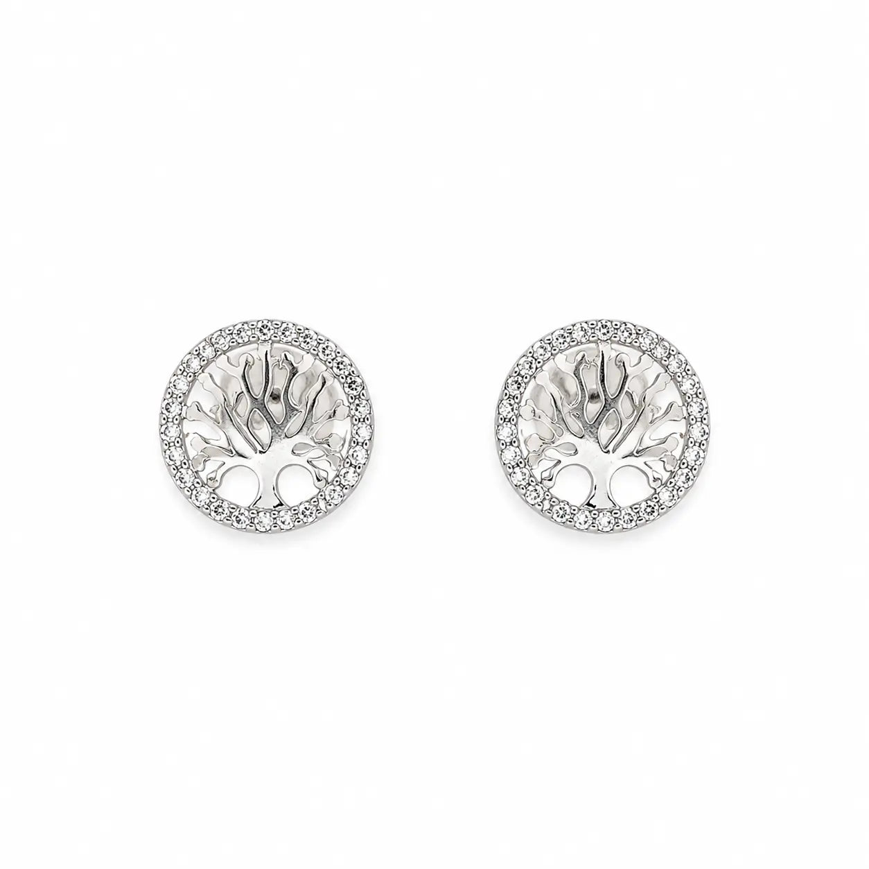 Abundance Studded Rhodium Earrings 4