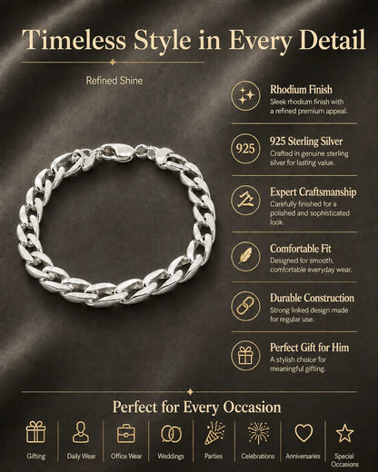 Accentuate Cuban Bracelet for Men 3