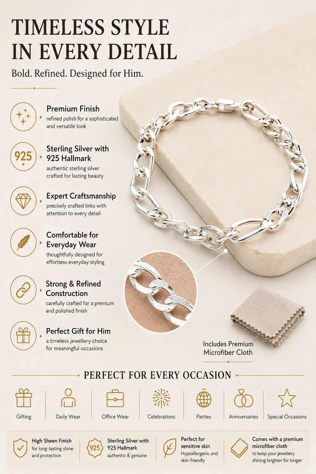 Adonis Hollow Chain Bracelet 3