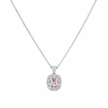 Affinity Blush Studded Rhodium Necklace 4
