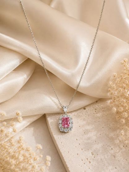 Affinity Sakura Studded Rhodium Necklace 1