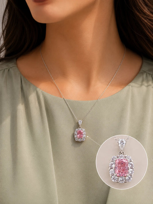 Affinity Sakura Studded Rhodium Necklace 2