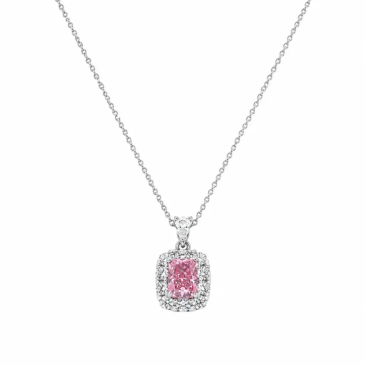 Affinity Sakura Studded Rhodium Necklace 4