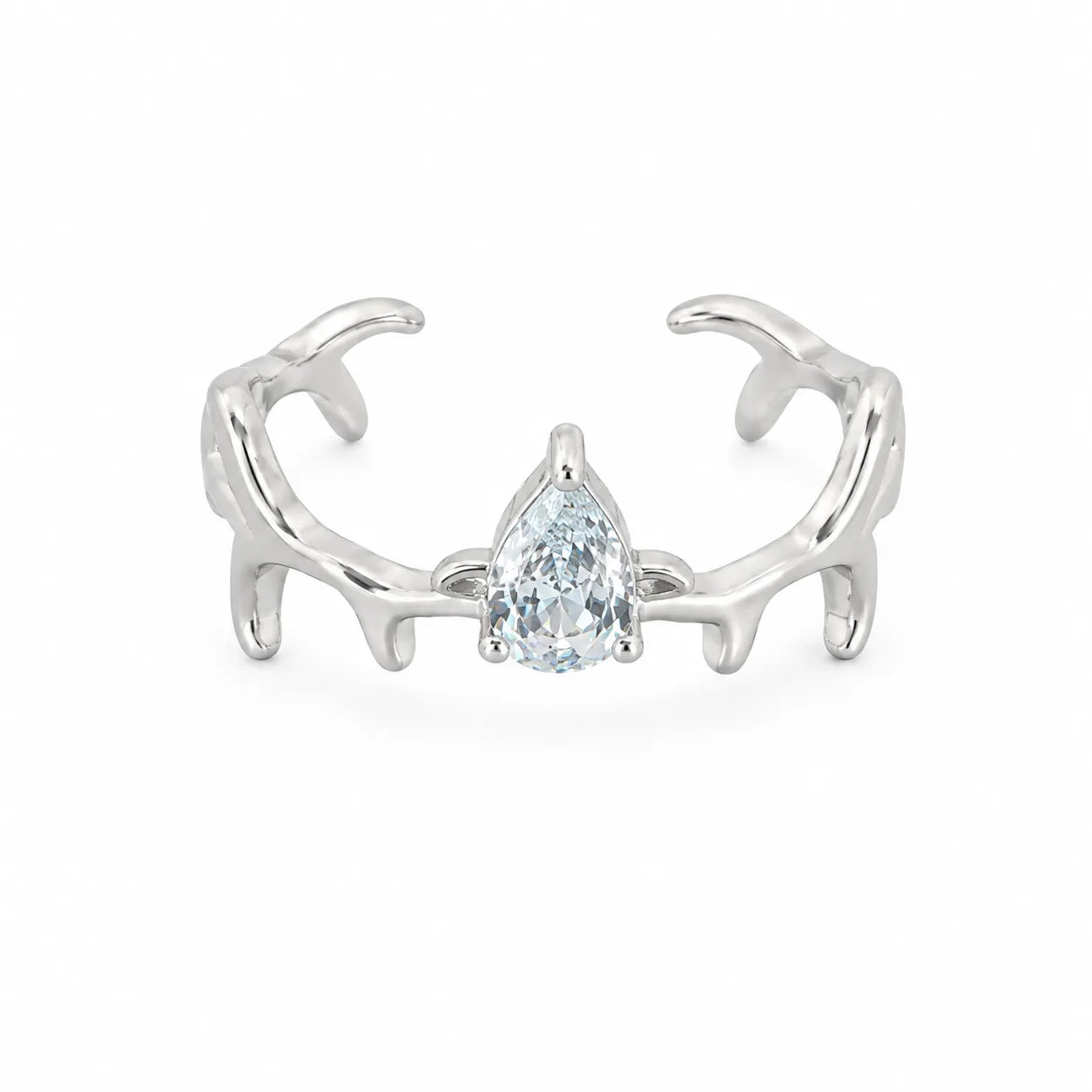 Antlers Studded Adjustable Ring for Women 3