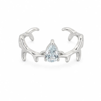 Antlers Studded Adjustable Ring for Women 3