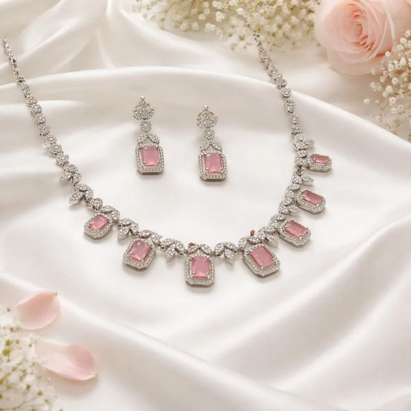Astelle Rhodium Necklace Set 1