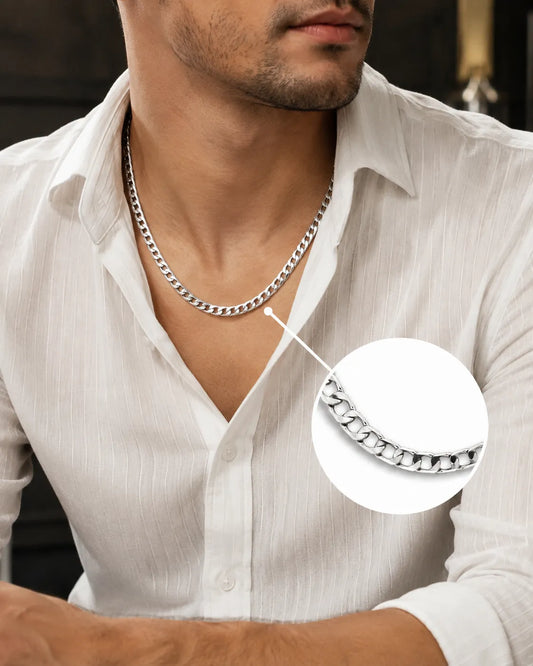 Aviator Rhodium Plated Chain for Men 2
