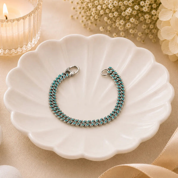Azurri Studded Rhodium Bracelet for Women 1