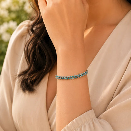 Azurri Studded Rhodium Bracelet for Women 2