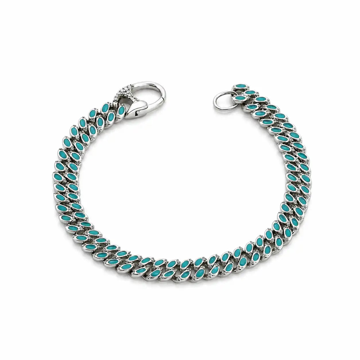 Azurri Studded Rhodium Bracelet for Women 3