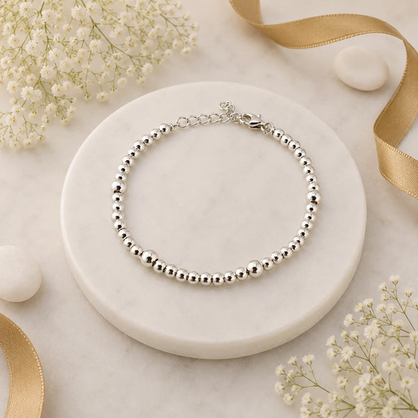 Beaded Beauty Silver Bracelet for Women 1