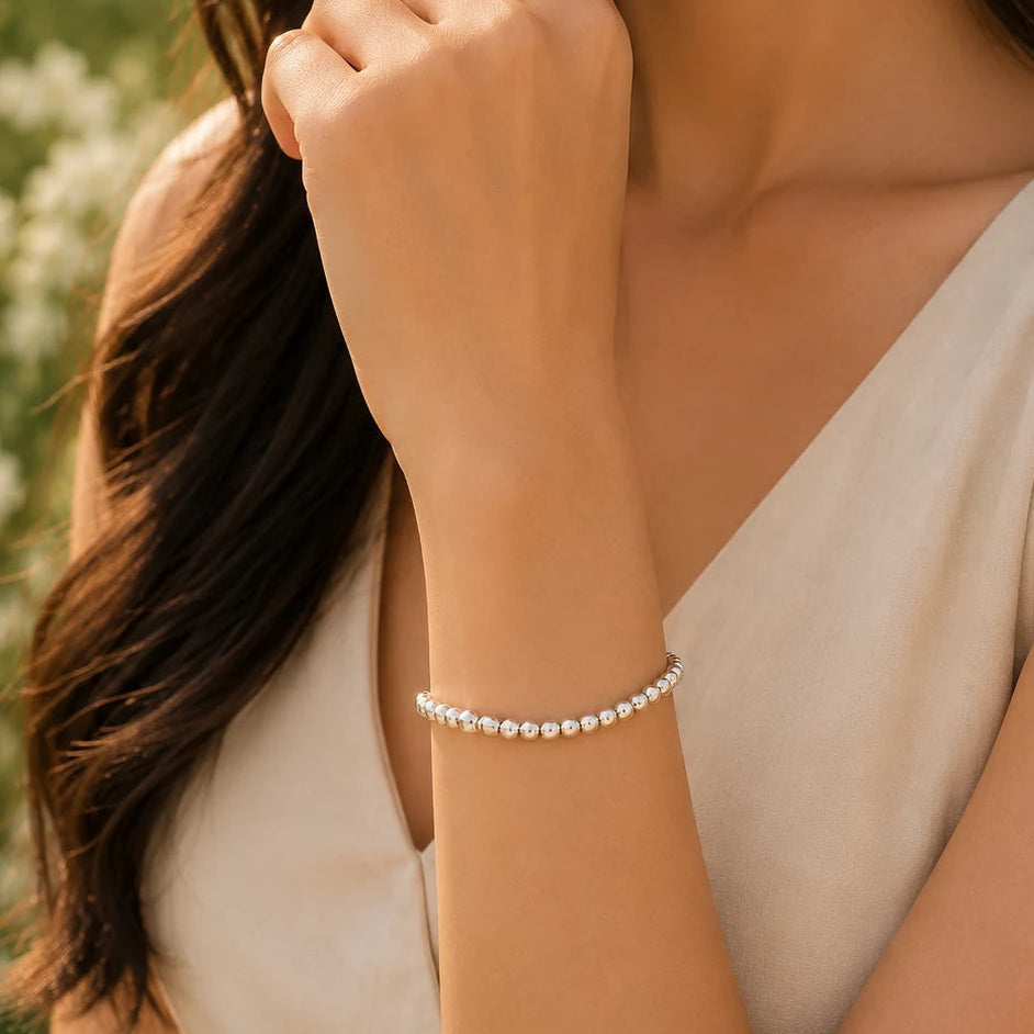 Beaded Beauty Silver Bracelet for Women 2
