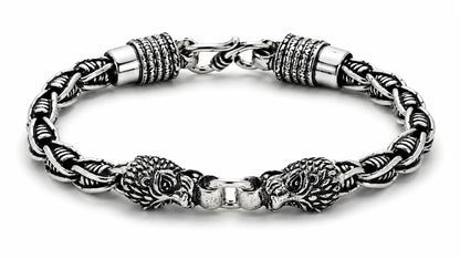 Big Cat Chunky Oxidised Bracelet for Men 4