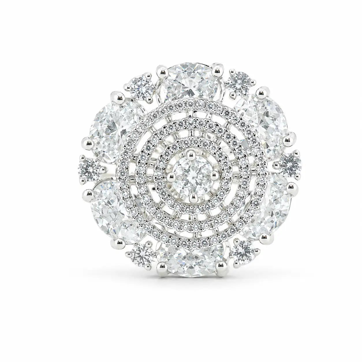 Blanca Adjustable Studded Cocktail Ring for Women 3