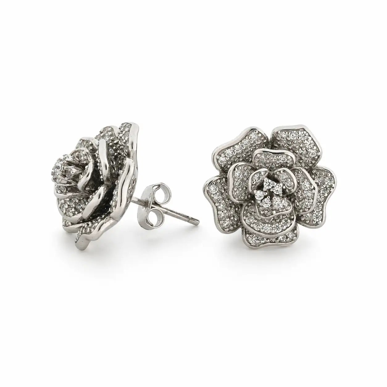 Bloom Rhodium Earrings 11