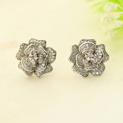 Bloom Rhodium Earrings 9