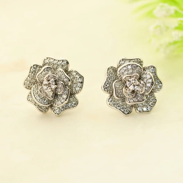 Bloom Rhodium Earrings 9