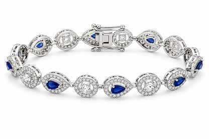 Broadway Studded Rhodium Bracelet for Women 4