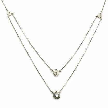Calista Layered Rhodium Necklace 3