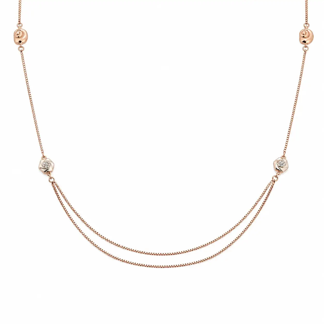 Candence Rose Gold & Rhodium Necklace 4