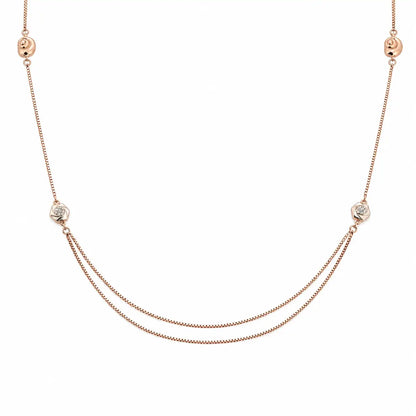 Candence Rose Gold & Rhodium Necklace 4