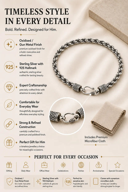 Chunky Rope Darkened Bracelet 3