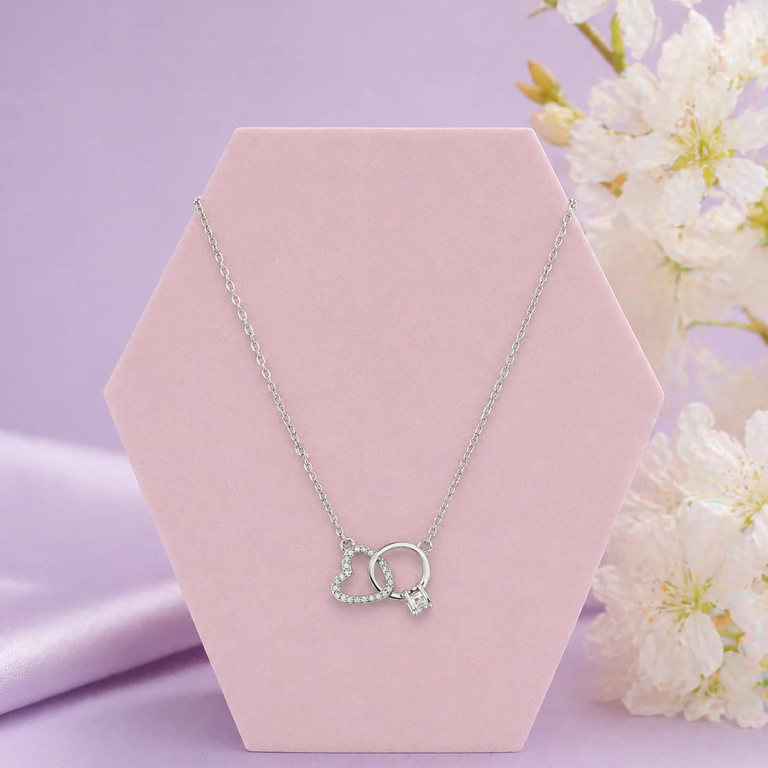 Commitment Rhodium Necklace 1