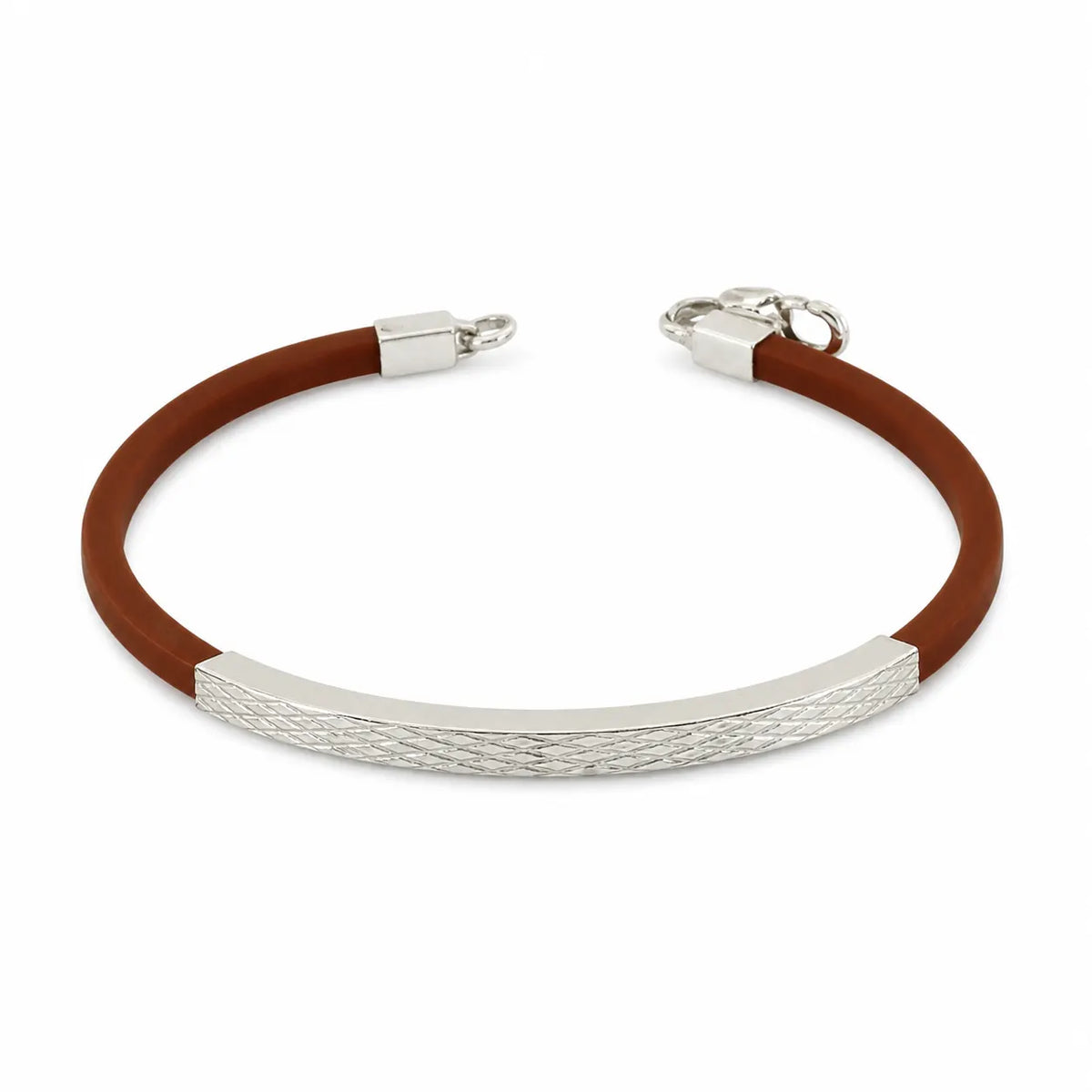 Commuter Rubbeer & Silver Bracelet for Women 4