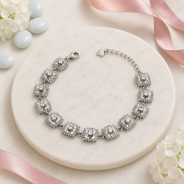 Constellations Studded Rhodium Bracelet for Women 1
