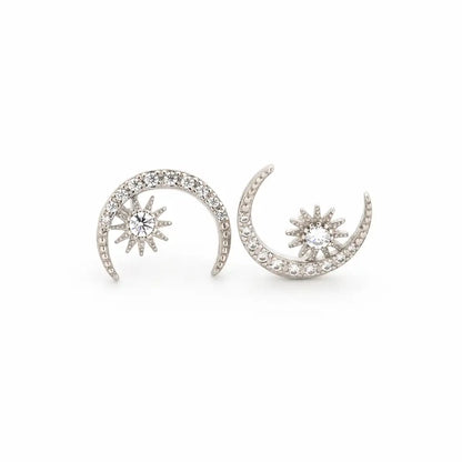 Cosmic Pair Rhodium Earrings 4