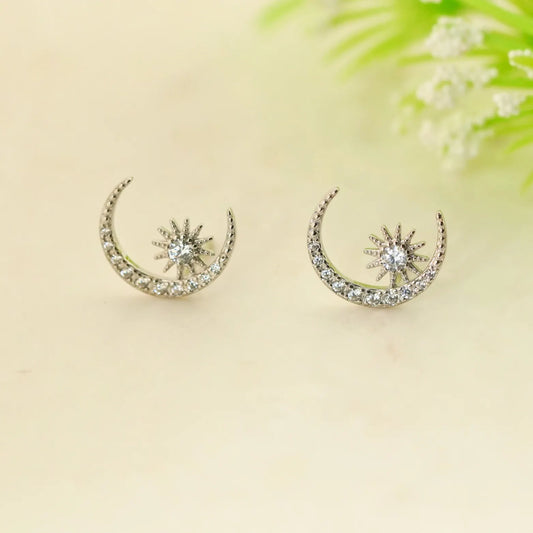 Cosmic Pair Rhodium Earrings 8
