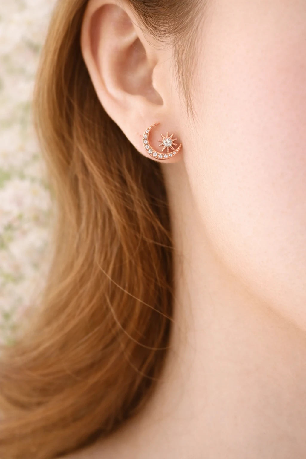 Cosmic Pair Rhodium & Rose Gold Earrings 8