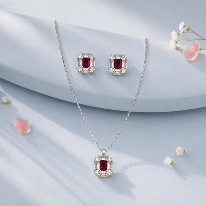 Cubism Studded Pendant Set with Removable Venetian Chain 1