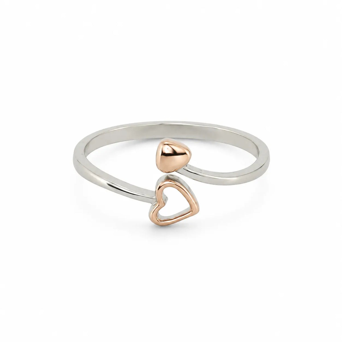 Cupid Adjustable Rose Gold & Rhodium Ring for Women 4