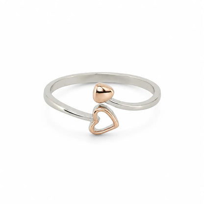 Cupid Adjustable Rose Gold & Rhodium Ring for Women 4
