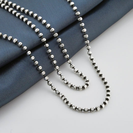 Droplets Minimal Rhodium Anklet