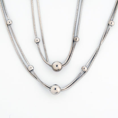 Layered Selene Rhodium Anklet