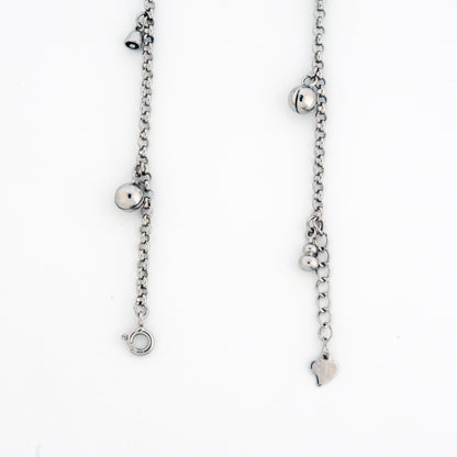 Jingle & Bells Rhodium Anklet
