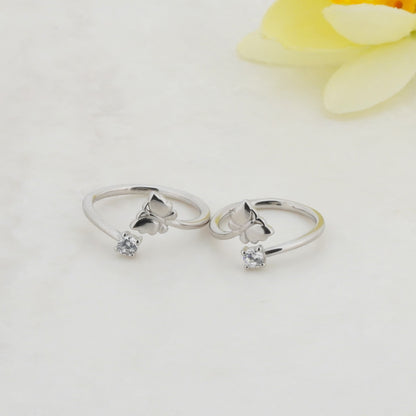 Nectar Rhodium Toe Rings