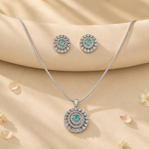 Desire Studded Pendant Set with Removable Chunky Snake Chain 1