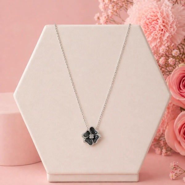 Devil's Rose Rhodium Necklace 1