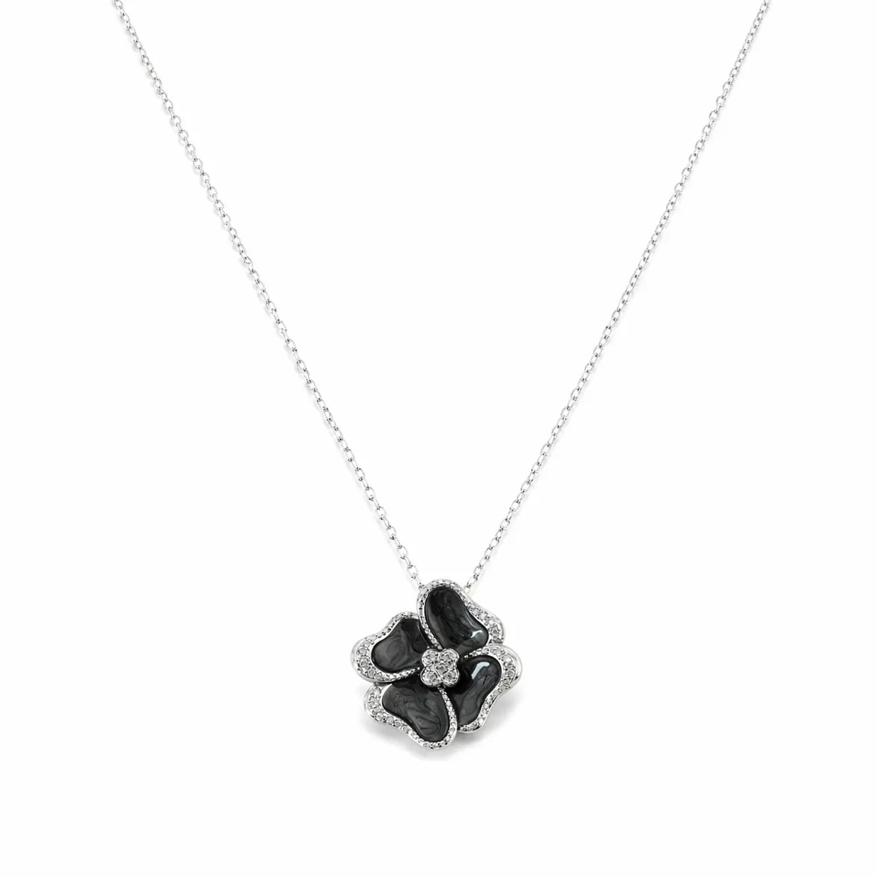 Devil's Rose Rhodium Necklace 4