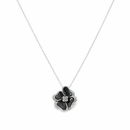 Devil's Rose Rhodium Necklace 4