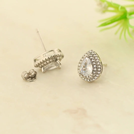 Dewdrops Rhodium Earrings 8