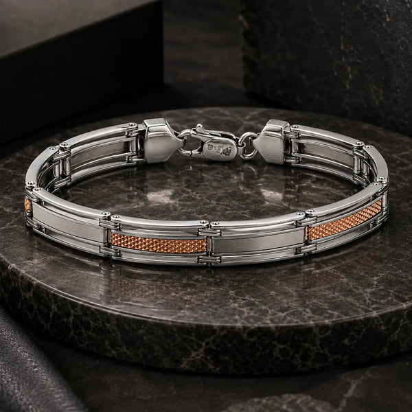 Disdain Rose Gold Plated Bracelet for Men 1