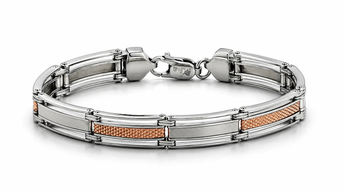 Disdain Rose Gold Plated Bracelet for Men 4