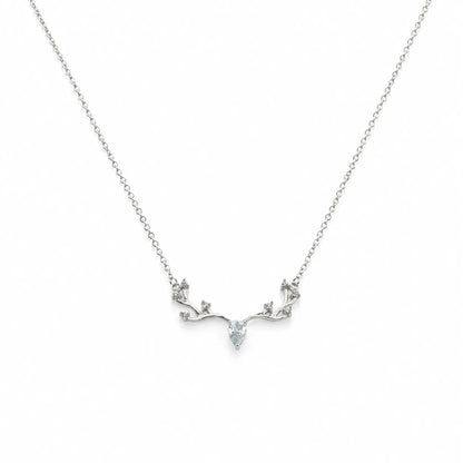 Doe-Eyed Rhodium Necklace 4