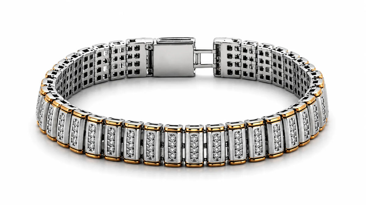 Dominate Rose Gold Studded Bracelet for Men 4